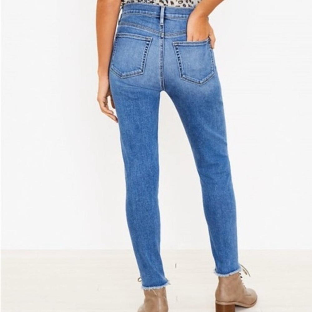Loft Exposed Button Fly Skinny Jeans 4 / 27